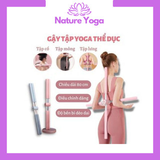 (Xả Kho) Gậy Tập Yoga gỗ mềm hỗ trợ chống gù 90/120/150Cm