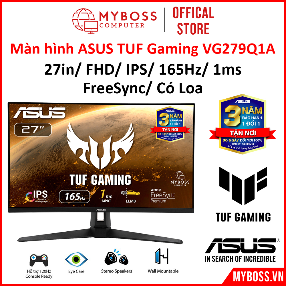 Màn hình Gaming Asus TUF Gaming VG27AQ1A 27in  - Hàng Chính Hãng Bảo Hành 36 Tháng