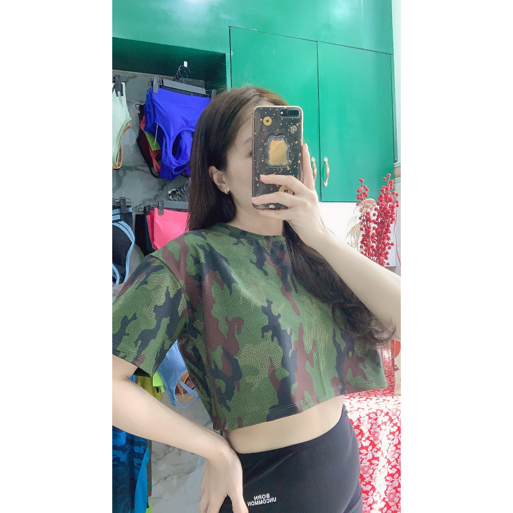 Áo Croptop Nữ Form Rộng Tập Thể Thao Gym Yoga Zumba KNSPORT  1769