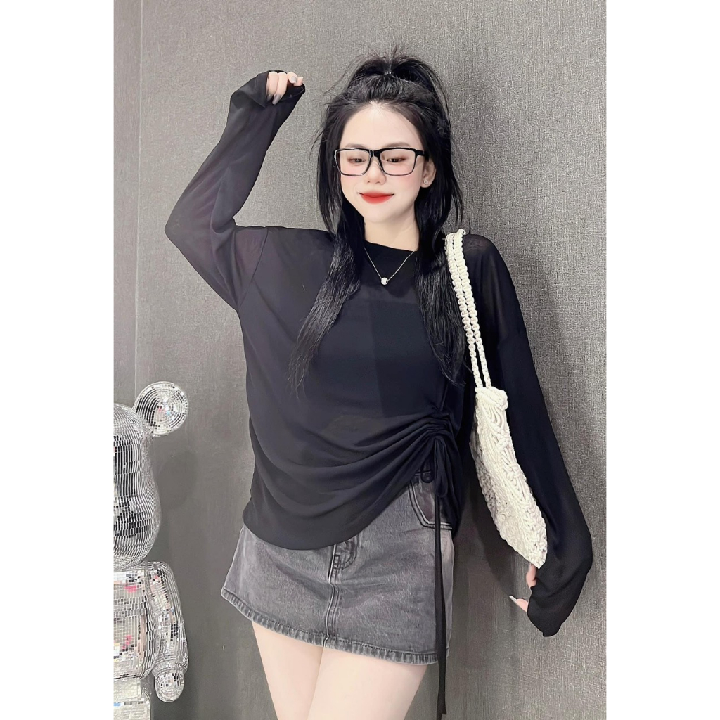 ÁO THUN GIẤY RÚT EM TAY DÀI BIGSIZE 3M