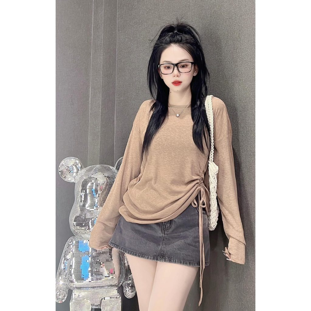 ÁO THUN GIẤY RÚT EM TAY DÀI BIGSIZE 3M