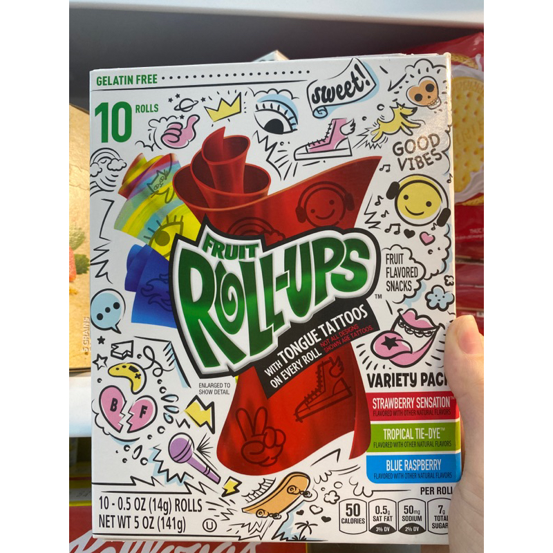 Kẹo Roll ups Mỹ 141G kẹo kẹp kem hot trend