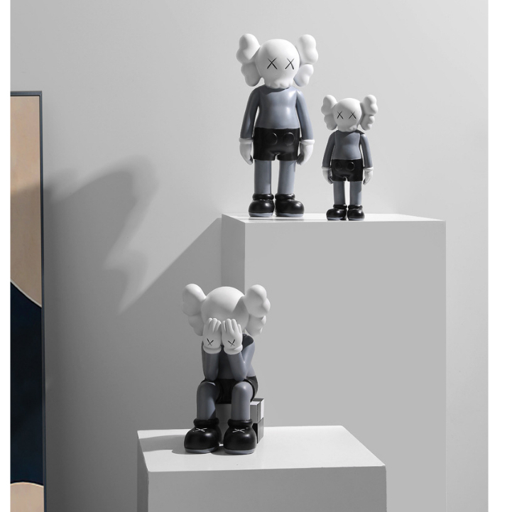 Mô hình nhân vật kaws decor trang trí nhà cửa phòng khách , để bàn, tủ, tivi, kệ sách, quà tặng size nhỏ