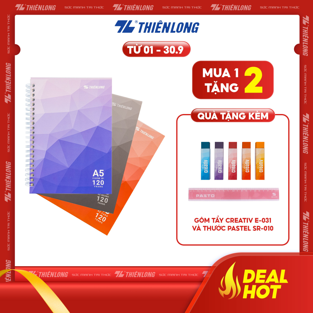 Sổ lò xo A5 Thiên Long MB-015 - Màu ngẫu nhiên