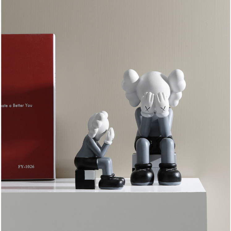 Mô hình nhân vật kaws decor trang trí nhà cửa phòng khách , để bàn, tủ, tivi, kệ sách, quà tặng size nhỏ