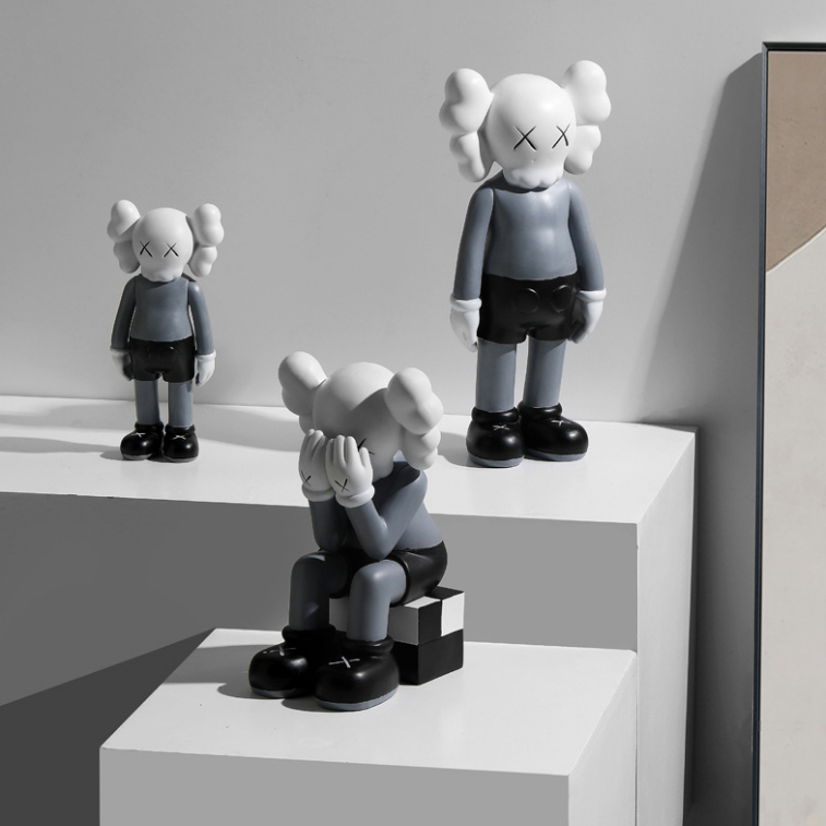 Mô hình nhân vật kaws decor trang trí nhà cửa phòng khách , để bàn, tủ, tivi, kệ sách, quà tặng size nhỏ