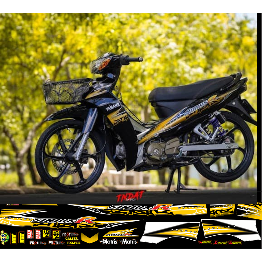 Tem xe sirius r vàng đen mẫu tem zin 2008