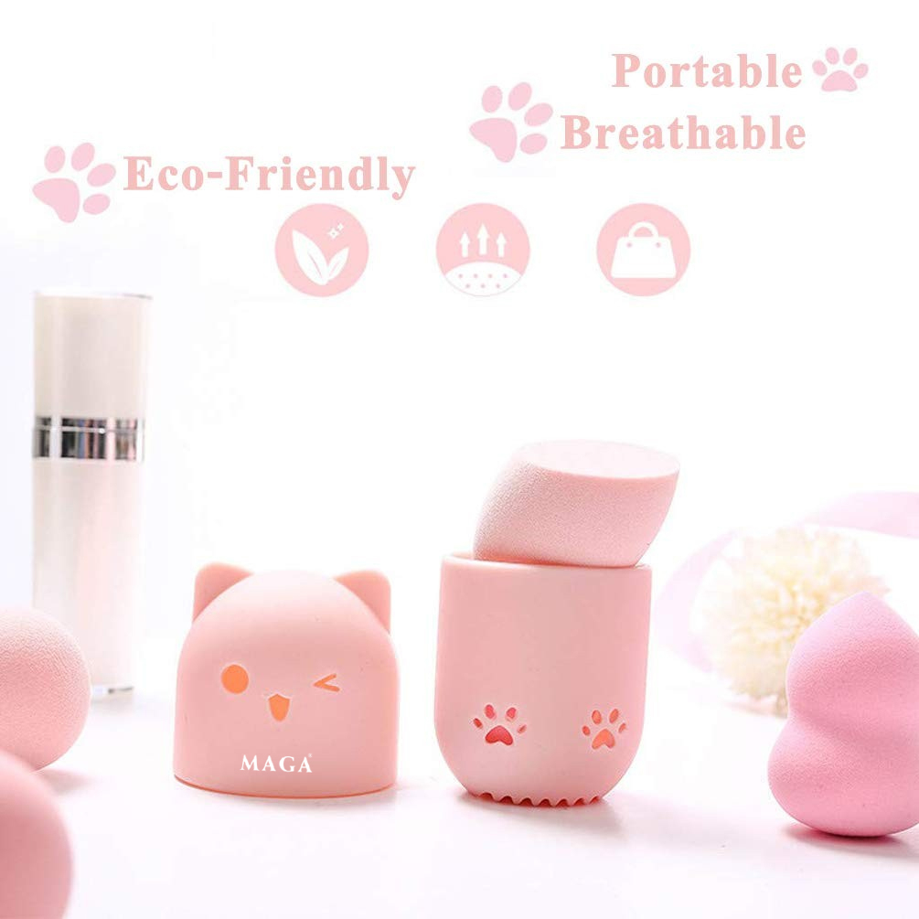 Hộp Bảo Vệ Mút Trang Điểm MAGA Silicone Makeup Sponge Travel Protective Plastic Beauty Blender Holder