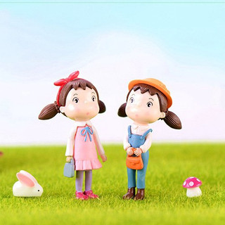 Tiểu cảnh mini  Cô bé Maruko làm phụ kiện trang trí terium, sen đá, xương rồng, làm mô hình trang trí