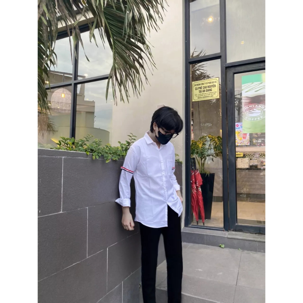 Áo Sơ Mi Thom Kẻ Sọc Xanh Xám Dài Tay Vải Cotton Lụa Cao Cấp Siêu Hottrend 2023