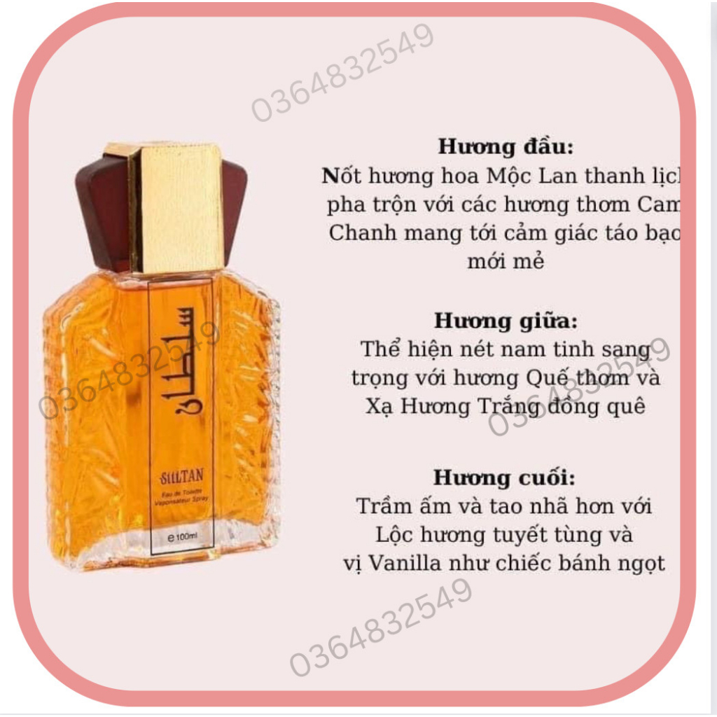 Nước Hoa Dubai 100ml Suitan - Nước Hoa Nam , Tinh Dầu Thơm Sang Trọng Cá Tính
