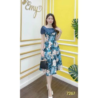 Đầm EMY EM7267  Xoè Vai Choàng