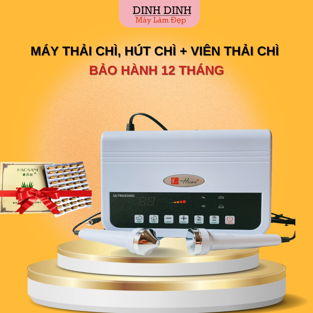 Máy thải chì, tẩy chì massage mặt (tặng 5 viên thải chì), máy hút chì điện di tinh chất - Dinh Dinh máy làm đẹp