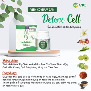 Viên giảm cân thải độc Herd Detox S Line chính hãng hộp 55 viên hỗ trợ