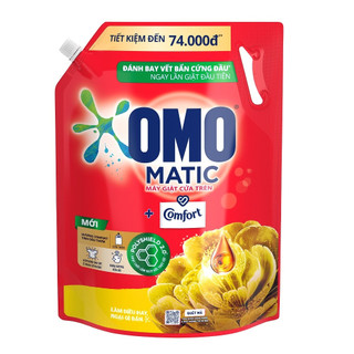 Nước Giặt OMO Matic Comfort Tinh Dầu Thơm Hoa Vàng Túi 3,6kg