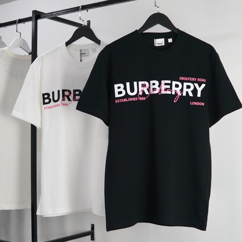Áo burberry Stablished thun phông chữ ký chất liệu cotton 100% unisex nam nữ local brand AS142 La