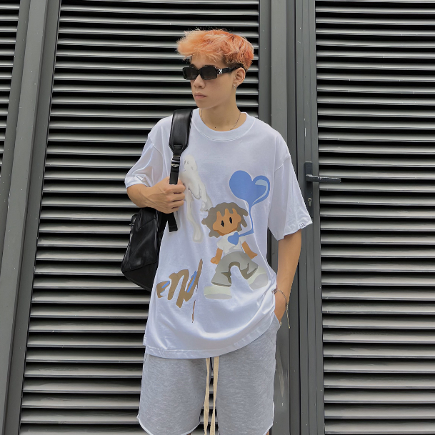 Áo thun nam The Xide áo phông nam nữ unisex in hình form rộng chất cotton 2 chiều định lượng 250gr co giãn