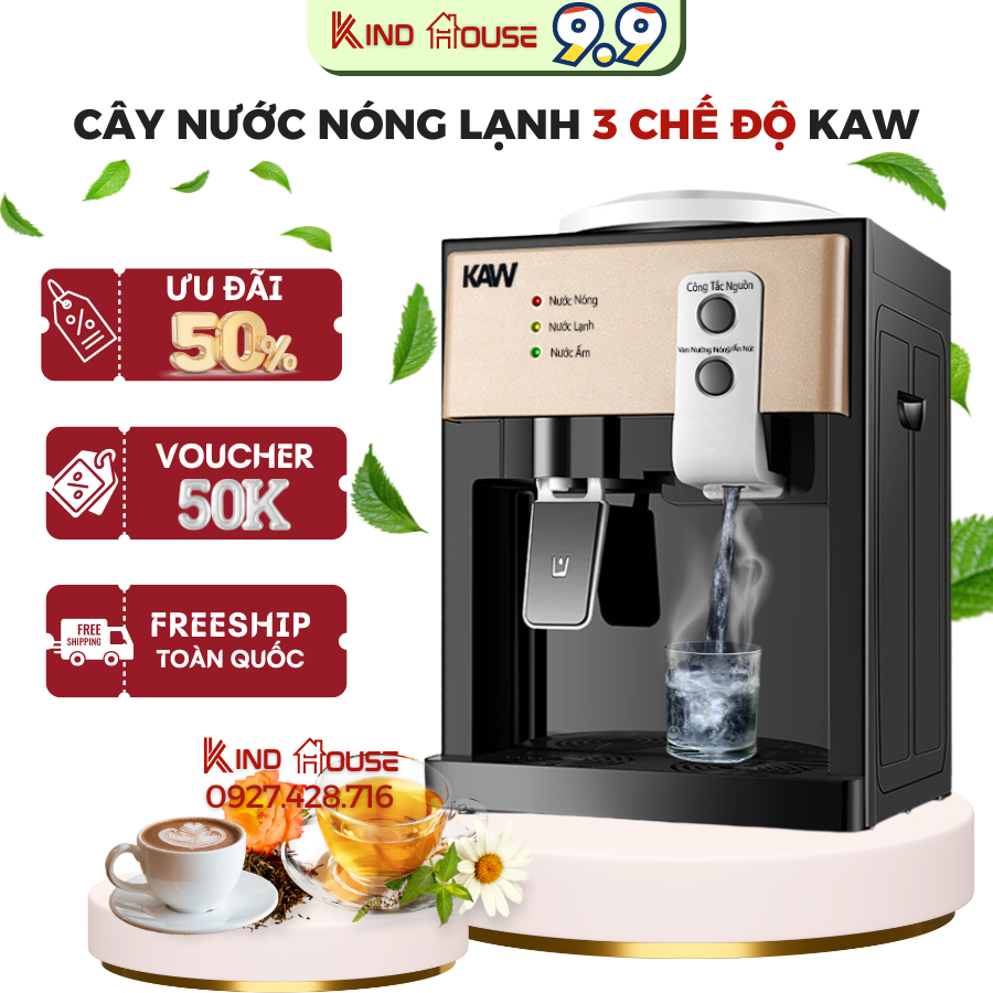 Cây nước nóng lạnh để bàn KAW 3 chế độ, máy làm nước nóng lạnh cực nhanh, tiết kiệm điện, dễ sử dụng bảo hành 12 tháng