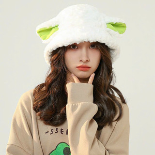 Mũ Cừu Xoăn, Nón Bucket lông cừu Tai Bèo đáng yêu