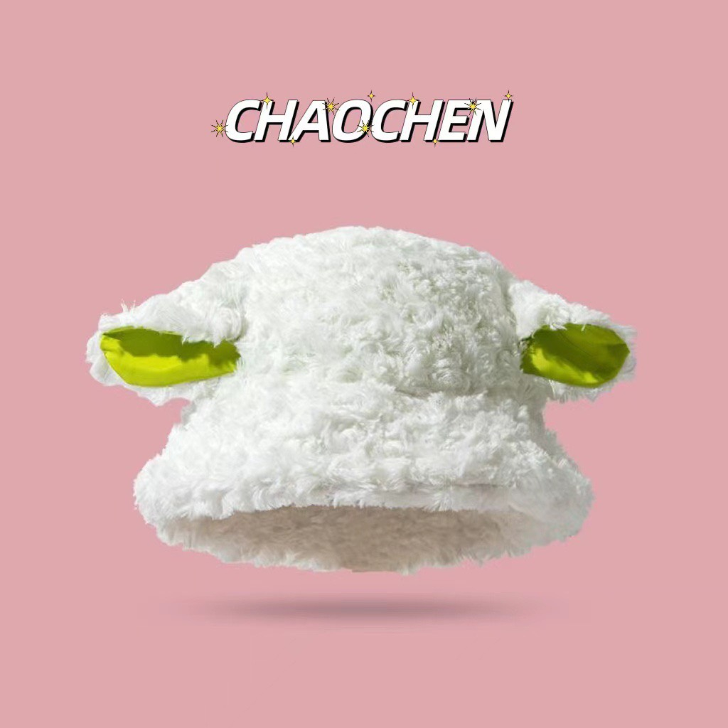 Mũ Cừu Xoăn, Nón Bucket lông cừu Tai Bèo đáng yêu