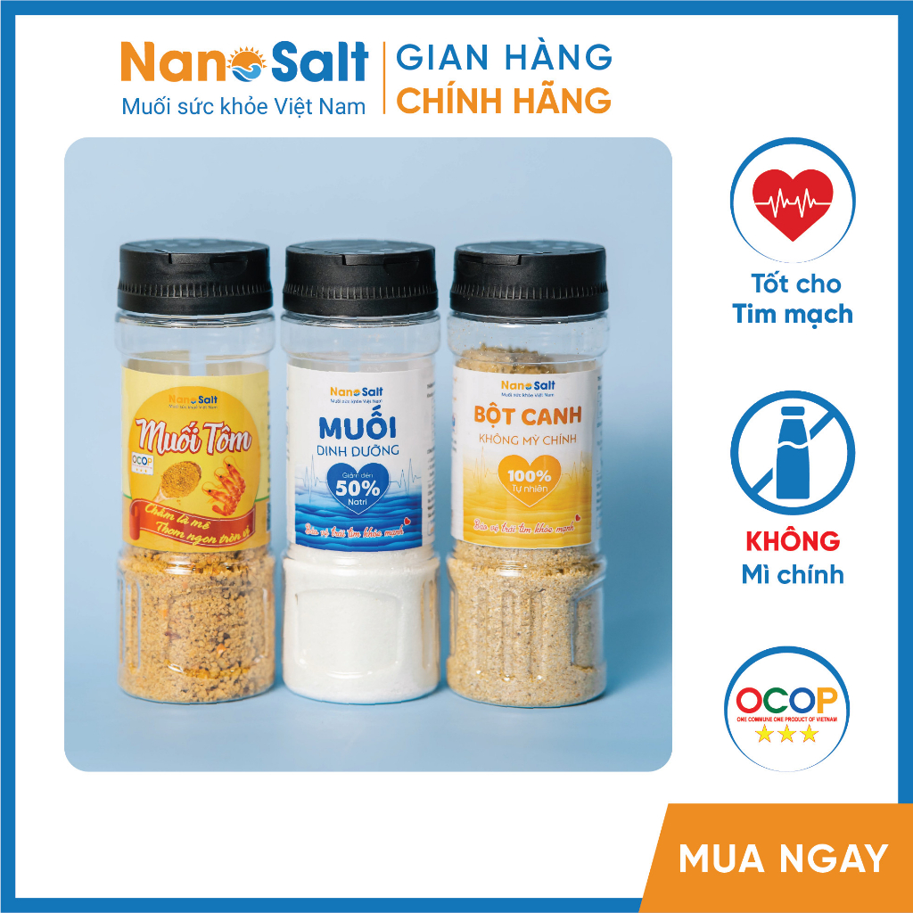 Combo 3 Lọ Gia vị không mỳ chính cho người cao huyết áp, tim mạch, suy thận