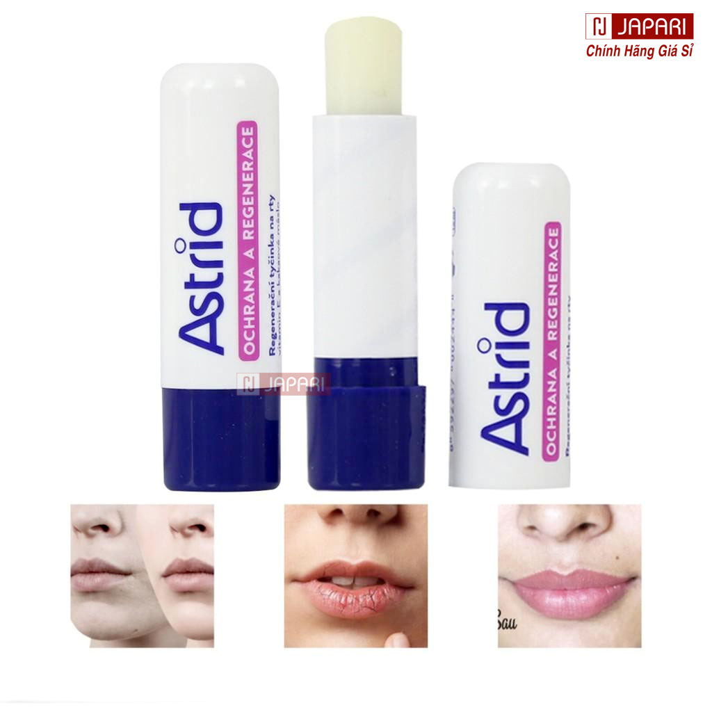 Son Dưỡng Astrid Có Màu & Không Màu CHÍNH HÃNG Mini, 4.7g - Son Dưỡng Môi Mỡ Hươu Tẩy Da Chết Giúp Dưỡng Ẩm - Japari