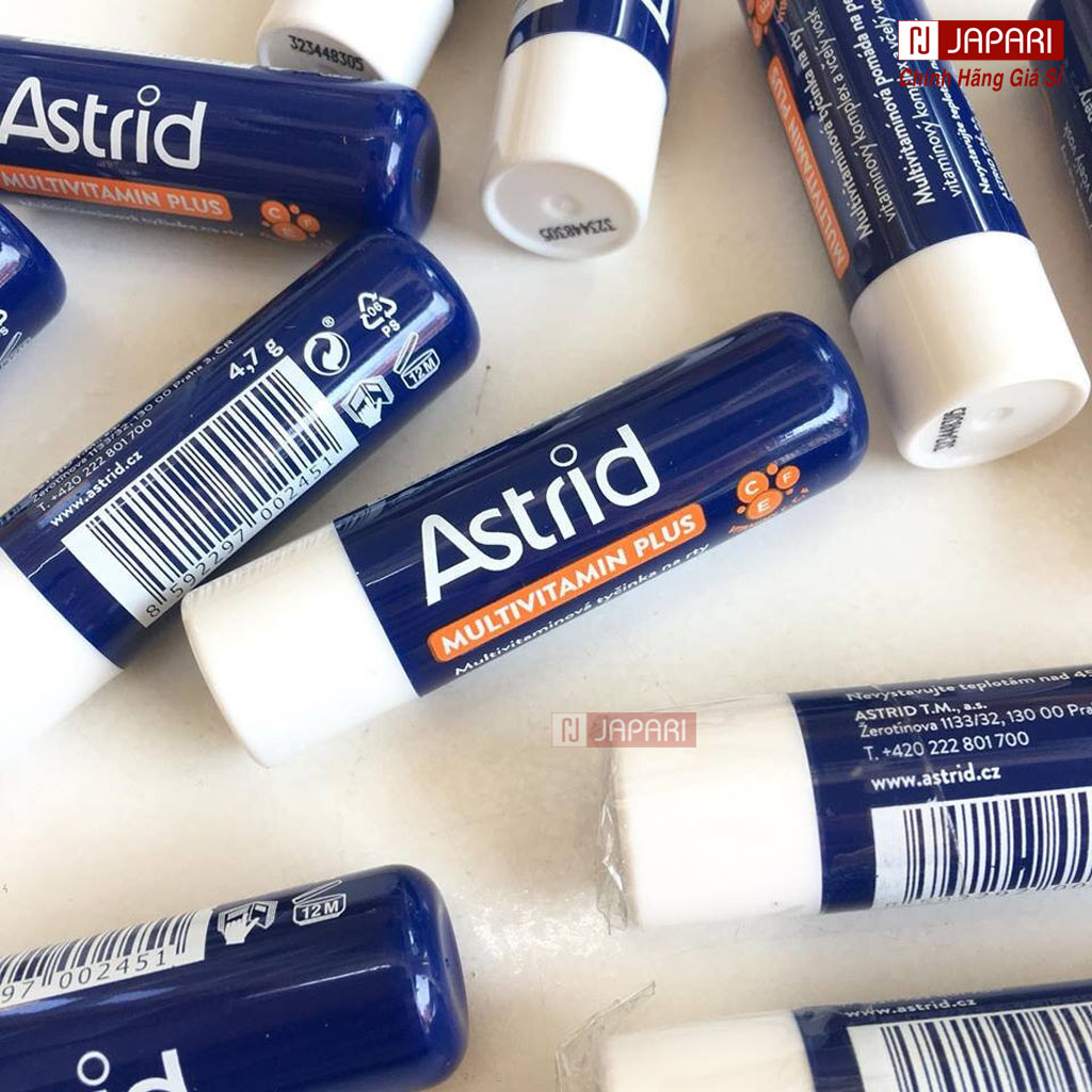 Son Dưỡng Astrid Có Màu & Không Màu CHÍNH HÃNG Mini, 4.7g - Son Dưỡng Môi Mỡ Hươu Tẩy Da Chết Giúp Dưỡng Ẩm - Japari