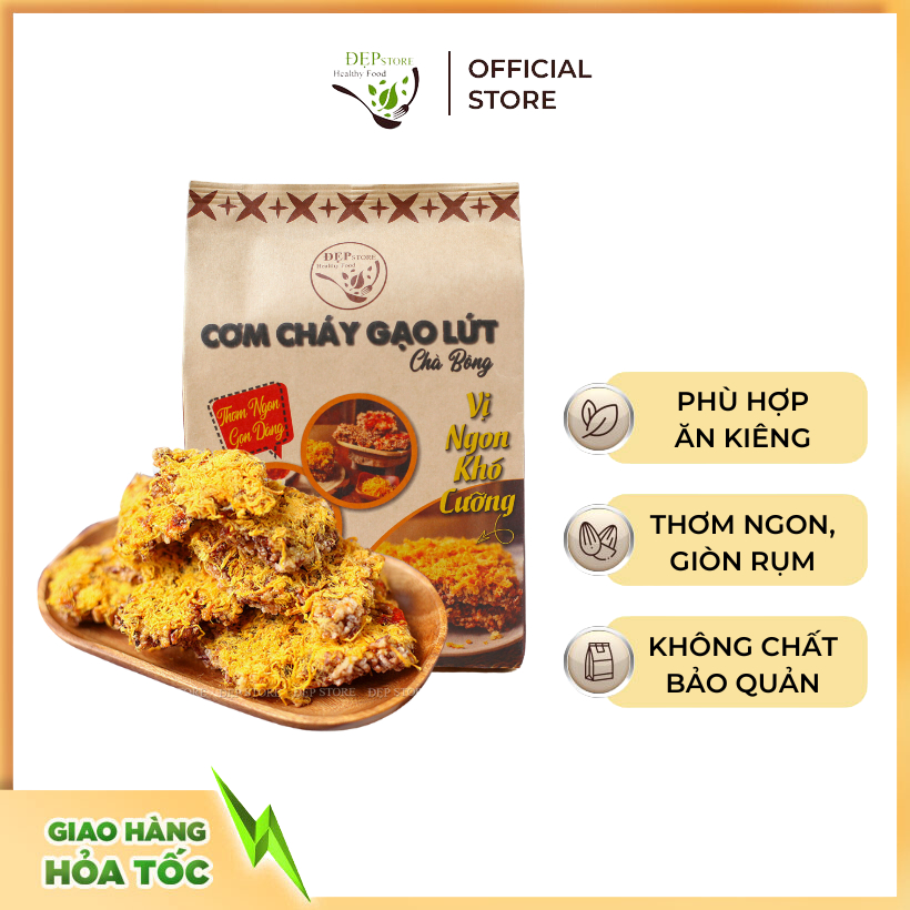 Cơm Cháy Gạo Lứt Sốt Thái Chà Bông - Đẹp Store