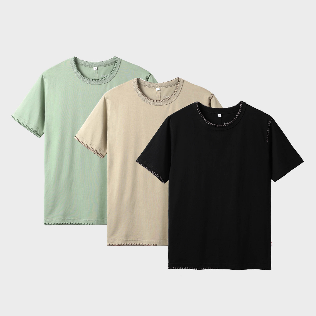 Áo Thun Nam tay ngắn thêu tay 100% cotton TimTay - Cửa Hàng Chính Hãng