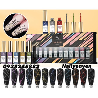 Cọ nét gel flash on 12 màu As