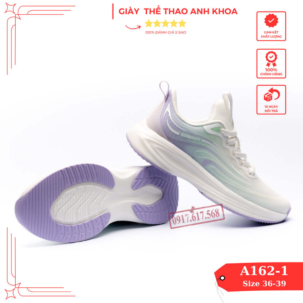 Giày thể thao nữ cao cấp Anh Khoa A162 siêu nhẹ chất liệu thoáng, phù hợp đi bộ, chạy bộ, thể dục, thể thao, dã ngoại