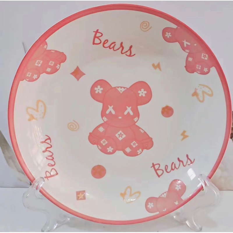 Đĩa Sứ Tráng Men Cao Cấp Hoạ Tiết Sang Trọng, Đáng Yêu Trang Trí Bàn Ăn