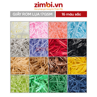 50gr, 100gr, 200gr - Giấy rơm cắt sợi Zimbi - Giấy vụn lót hộp quà tặng