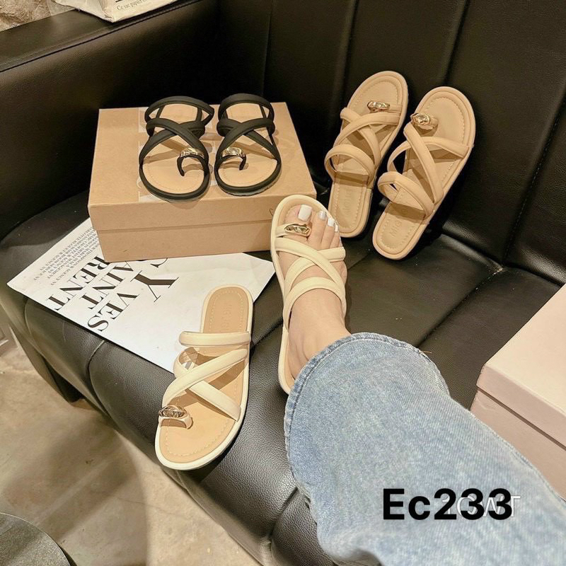 Dép nữ quai kẹp xỏ ngón đế cao 3cm, dép kiểu nữ thời trang dây chéo đế bánh mì hot trend 2023 kiểu mới