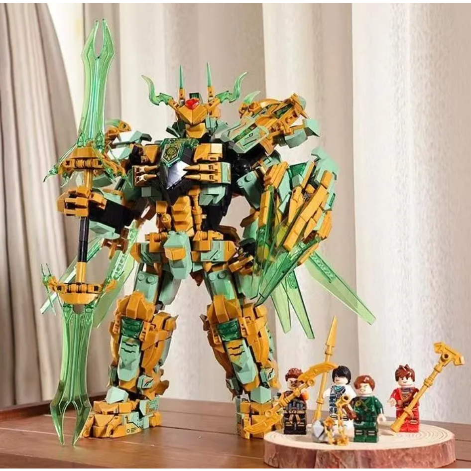 🔥 Tương thích với LEGO robot Phantom Ninjago Khối Xây Dựng Tiêu Diệt Mecha Vàng Biến Hình Rồng Đồ Chơi Giáo Dục Cho Trẻ