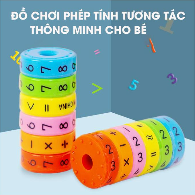 Bộ xoay nam châm toán học cho bé