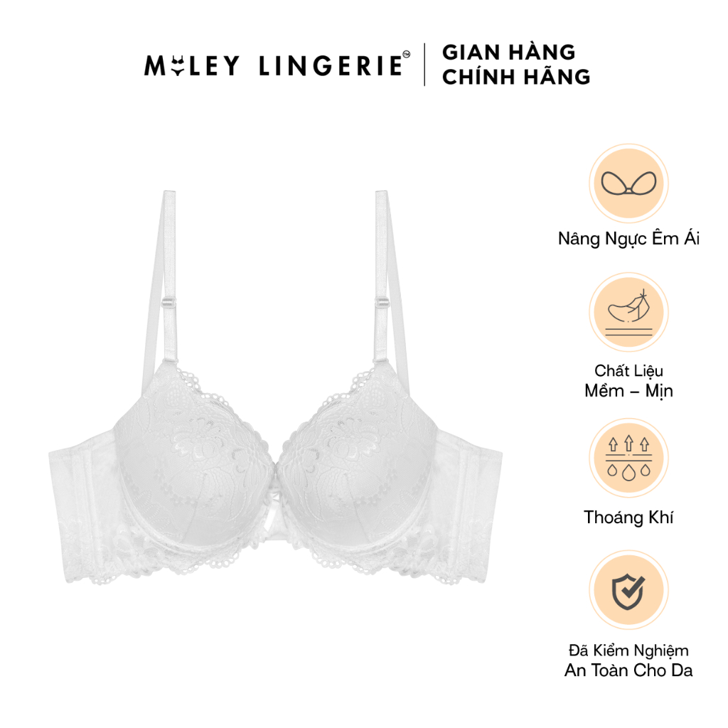 Áo Ngực Nữ Nâng Ngực Mút Dày 4mm Màu Đen Active Miley Lingerie BRL001X3