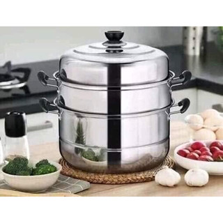 Nồi hấp 3 tầng inox 28cm