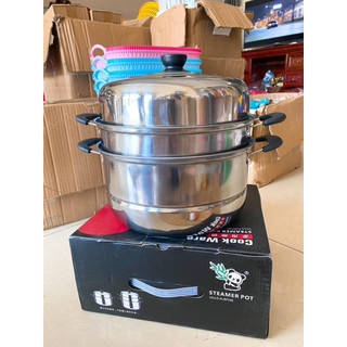 Nồi hấp 3 tầng inox 28cm