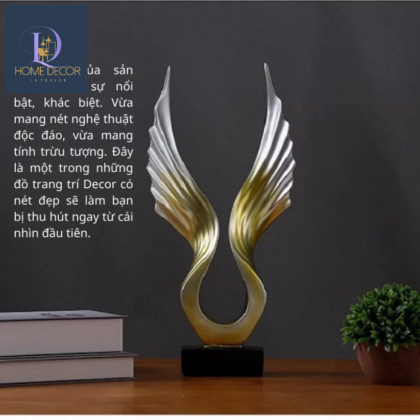 Tượng đôi cánh thiên thần Decor, Tượng Trang trí nghệ thuật, Tượng trang trí phòng khách