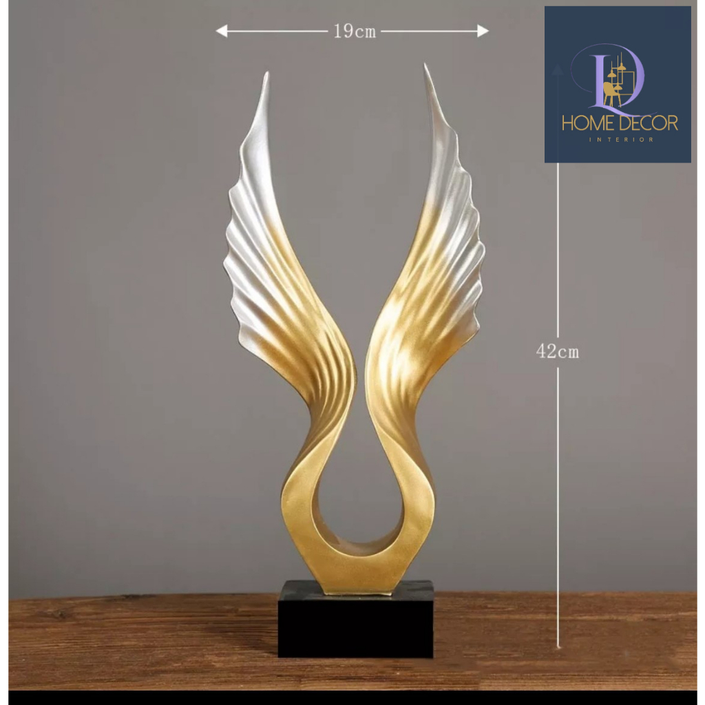 Tượng đôi cánh thiên thần Decor, Tượng Trang trí nghệ thuật, Tượng trang trí phòng khách