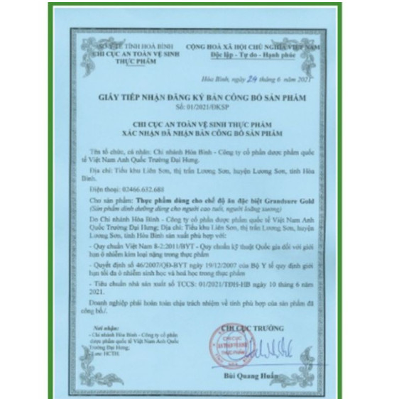 Sữa grandsure gold 850gr sữa non xương khớp hàng chính hãng