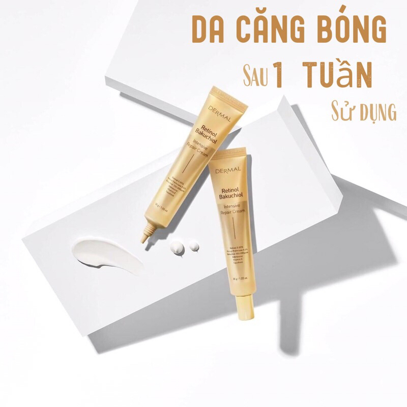 Kem Dưỡng Dermal Retinol Bakuchiol Intensive Repair Cream 0.5% 30g