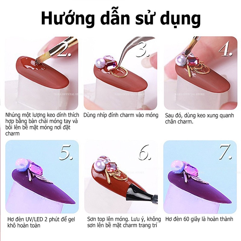 Gel đính đá dạng hũ siêu chắc - gel đính đá làm móng chuyên dụng ngành nail