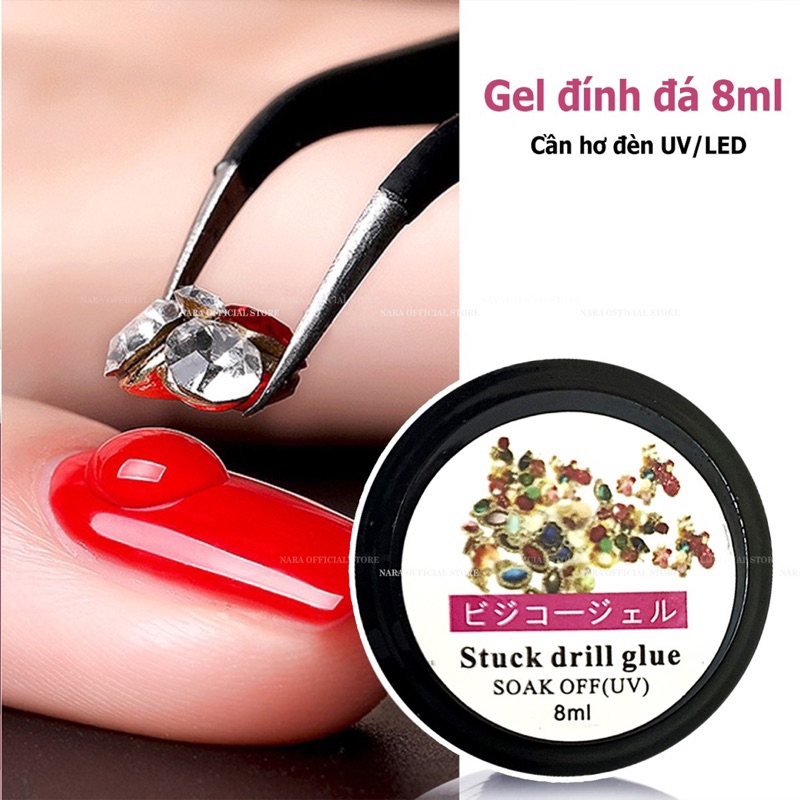 Gel đính đá dạng hũ siêu chắc - gel đính đá làm móng chuyên dụng ngành nail