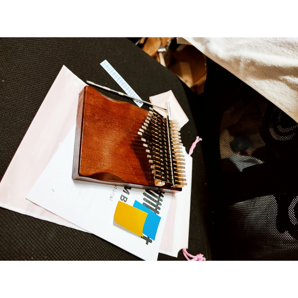 Đàn kalimba gỗ cao cấp Tonic 17 phím cho bạn mới tập chơi âm vang hay hình khắc cute