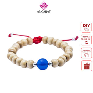 ANCARAT - Vòng tay gỗ dâu tằm đá Ngũ hành phong thuỷ - Mệnh Thủy- VT11