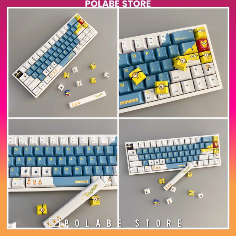 Keycap Minion INDUSTRIES Profile chất liệu PBT dyesub dùng trên nhiều layout bàn phím cơ - Polabe Store