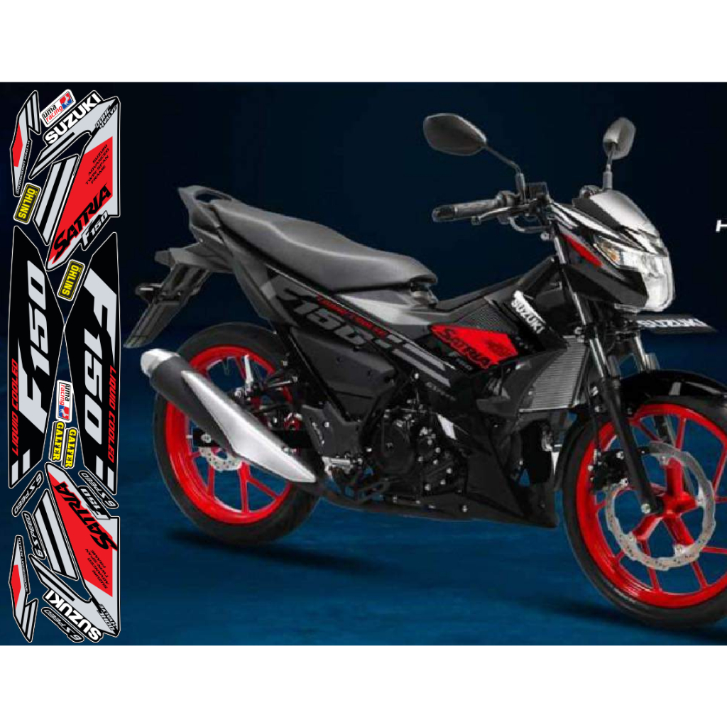 Tem satria zin đen đỏ xám 2023