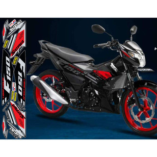 Tem satria zin đen đỏ xám 2023